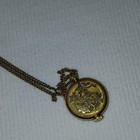 Herbert Vintage Necklace Watch Yellow Gold Polished White Dial Chain