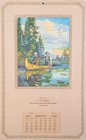 1921 Brown   Bigelow Calendar  Where Cares Are Forgotten  Easton  Wisconsin Ad