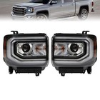 For 2016-2018 Gmc Sierra 1500 Hid xenon Led Drl Projector Headlights Headlamps