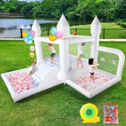 13x12 3x8 3ft Commercial White Bounce House Inflatable Castle Jumper With Blower