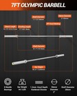 Weightlifting Lifting Barbell 7ft Olympic 2 Inch Strength Training Weight Bar