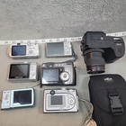 7 Digital Cameras Lot For Parts repair     Sony  Pentax  Kodak  Olympus