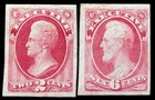 Five Us Executive Department Official Stamps  Proofs On Card Set 1873 Unused
