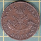 1857 Province Of Canada Half Penny Token Pc-5d