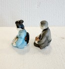 Vintage Japanese Toshikane Porcelain Salt   Pepper Set Shakers Couple - Rare