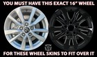 4 Fits Toyota Camry Le 2025-2026 Black 16  Wheel Skins Full Rim Covers Hub Caps