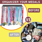 Metal Medal Display Rack - Wall Hanger For Sports Awards  Race Bibs   Medals