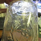 Flaccus Bros  Fruit Jar  steer s Head  Clear No Simplex Lid As Is Wheeling W va 