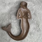 Cast Iron Mermaid Wall Decor Hook 9    Nautical Coastal Beach Decor