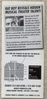 2 Sided Bat Boy  The Musical Flyer 9x4 2001 Off Broadway Deven May Color
