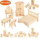 Kid Gift - 1 12 Scale Dollhouse Furniture 34 Decoration Miniature Living Room