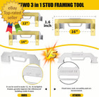 Framing Tool 3-in-1  Framing Jig 12 14 16   On-center Stud Layout Tool 100  Cast