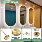 20-pack Screw Covers Caps  1  Dia Decorative Mirror Screws Cap  gold Tone 