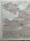 1896 Northern France Original Antique Map 125 Years Old