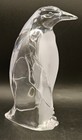 Pair Of  Lucite Acrylic Mother   Baby Penguins Clear   Frosted 7 75    5 