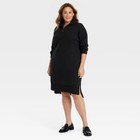 Women s Quarter Zip Long Sleeve Mini Sweater Dress - Ava   Viv