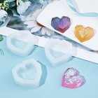 Arricraft 10 Pcs Faceted Heart Silicone Resin Molds  Resin Casting Molds For    