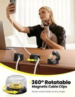 8 Pack Joyroom Magnetic Cable Clips Organizer  cord 360   Rotatable  Black