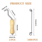 1000 Pcs 16 Gauge Rebar Tie Wire-6    Long With 2 Tools  Silver 