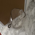 Vintage     Clear Glass Pitcher Jug Martini Mixing Pulled Handle Ice Catch Spout