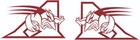 Montreal Alouettes  Red white  Clf Full Size Football Helmet Decals