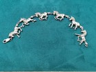 Artisan Running Sterling Silver Horse Figural Bracelet  7 5 