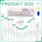 80 Pcs Bead Needle Set  60 Pcs Straight Seed Beading Needles  10 Pcs Collapsible