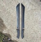 Set Of 2 D2 Tool Steel Hunting Machete Sword Combat Survival Sword With Sheath