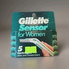 Gillette Sensor For Women Razor Refill Cartridges 5 Count Vintage New Sealed