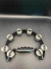 Laurel Half Moon Tambourine Black Double Row Steel Jingles 10  Hand Percussion