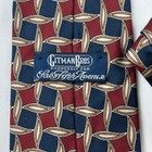 Gitman Bros Saks Silk Tie Burgundy Navy Geometric Xlt Extra Long Wide Usa