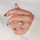 5 00 Ctw Pear Real Moissanite Women s Engagement Ring 14k White Gold Plated