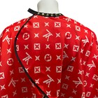 Barber Cape For Men Hair Cutting Salon Stylist Cape With Snaps - 63  56   red 