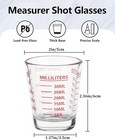 Shot Glasses Measuring Cup Set 2pack Espresso 2 Pack  2 Pack-red 