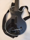 Xbox 360 Guitar Hero Black Gibson Wireless  Controller Tested  Works 