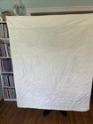 Vintage 50s Handmade Hand Quilted Christmas Quilt Or Wall Hanging  Santa   Cabin