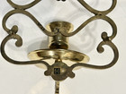 Vintage Set Of 2 Brass Ornate Hanging Wall Sconces Candle Stick Made In India