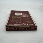 Vintage Display Pack Of Gold Tone Double Edge Razor Blades 80 Count