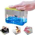 2 In 1 Liquid Soap Pump Abs Dispenser Sponge Holder Container Manual Press Soap