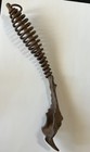 Antique Victorian Cast Iron Cook Stove Oven Burner Lid Lifter Coil Handle Face
