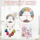 Large Agate Dream Catcher -  7 Chakra Tree Of Life Dream Catcher With Rainbow 