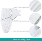 Warm Quilted Baby Swaddle Adjustable Newborn Swaddle Blanket Wrap 0-3 Months