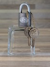 Elgin Vintage Old Small Miniature Padlock Lock With Key Antique Locksmith