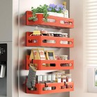 Magnetic Spice Rack Organizer Tiered Shelf Space Saver Refrigerator Storage New
