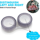 20 Pack Clear Contact Lens Case  5 Colors Leak-proof Bulk Cases  Compact Eye Con