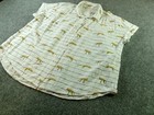 Jane   Delancey Shirt Womens Medium White Cheetah Button Down Blouse M