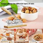 Heavy Duty Pecan And Nut Cracker Tool Wood Base And Adjustable Handle