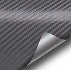 Dark Grey Carbon Air-release Adhesive Vinyl Pinstripe Tape Roll     Inch X 20ft 