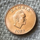 1983 Zambia 1 Ngwee Coin Aardvark Orycteropus Afer Animal African Wildlife