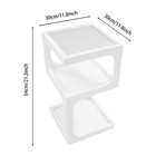3-tier Solid Wood Nightstand  End Table For Small Spaces With Open Storage